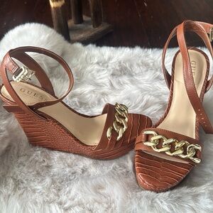 Guess platform wedges